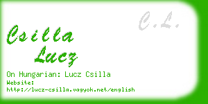 csilla lucz business card